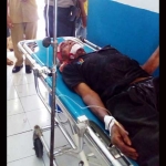 Salah satu korban pembacokan Mahmudi yang mendapat perawatan. 