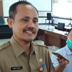 Ketua Gugus Tugas Percepatan Penanganan Covid-19, yang juga Plt Kepala Pelaksana BPBD Kabupaten Kediri, Slamet Turmudi. foto: MUJI HARJITA/ BANGSAONLINE