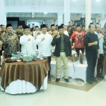 Jajaran Forkopimda Kabupatan dan Kota Pasuruan saat rapat koordinasi membahas kamtibmas di Pendopo Nyawiji Ngesti Weganing Gusthi, Kabupaten Pasuruan.