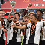 Jerman saat merayakan juara Piala Eropa U17.