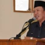 Bupati Tuban, Fathul Huda, dalam acara NU beberapa hari yang lalu. (Suwandi/BANGSAONLINE)