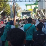 Antusias masyarakat saat mengikuti gerak jalan yang digelar DPC PKB Kota Batu.