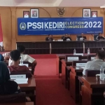 Suasana Kongres Aksab PSSI Kabupaten Kediri.