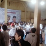Masyarakat Hutan Kediri saat deklarasi mendukung Jokowi-Ma