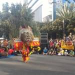 Penampilan Reyog Ponorogo di Car Free Day.