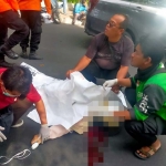 Kondisi korban tewas setelah mengalami kecelakaan di Jl. Raya Manyar.
