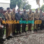 Bupati Gresik, Fandi Akhmad Yani, saat launching Icon Buyos dan Ground Breaking Sport Center Desa Yosowilangun. Foto: SYUHUD/BANGSAONLINE