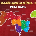 Peta rancangan dapil di Gresik. Foto: Ist