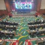SEPI: Suasana ruang sidang paripurna Gedung DPRD Kabupaten Bangkalan saat agenda sidang tahunan MPR RI mendengarkan Pidato Kenegaraan 16 Agustus yang disampaikan oleh Presiden RI Joko Widodo, Rabu (16/8/2023).