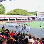 Menteri ATR/BPN saat menghadiri upacara peringatan HUT ke-80 RI.