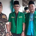 Ketua PAC GP Ansor Kecamatan Tambaksari, Muhammad Choirul (tengah) dan Musyawi, Kasatkoryon Banser Tambaksari (kiri). foto: istimewa