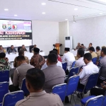 Rapat koordinasi lintas sektoral yang berlangsung di Mapolres Ngawi.