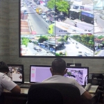 Suasana ruang Command Center Dishub Kota Kerdiri.