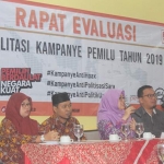 Rapat evaluasi fasilitasi kampanye yang digelar KPU Ngawi.