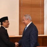 KH Yahya Cholil Staquf saat bertemu dengan Perdana Menteri Benjamin Netanyahu pada 2018. Foto: twitter Benjamin Netanyahu