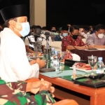 Wali Kota Pasuruan, Dandim 0819, dan Kapolres Pasuruan Kota menggelar rapat koordinasi (rakor) di Gedung Kesenian Dharmoyudho Kota Pasuruan, Sabtu (24/4/2021).