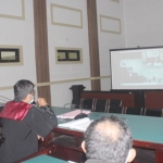 Suasana sidang pidana menggunakan teleconference di PN Bangil.