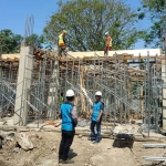 Proses pembangunan gedung baru KPU Pasuruan.