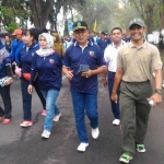 Komadan Korem 081/DSJ Kolonel Inf Piek Bdyakto yang didampingi para Perwira Staf Korem 081/DSJ ikut memeriahkan yang diselenggarakan Lanud Iswahjudi di Magetan.