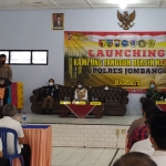 Polres Jombang menggelar acara Launching Kampung Tangguh Bersih Narkoba bertempat di Kantor Desa Candimulyo, Kecamatan/Kabupaten Jombang, Rabu (16/6/2021). (foto: ist)