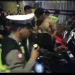 Polres Mojokerto Kota saat melakukan pengamanan pemuda yang konvoi (dok. ist)