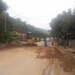 Salah satu infrastruktur jalan di Pacitan yang masih dalam proses pembersihan. Foto : IST