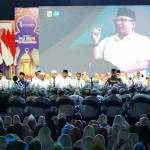 
Pj Wali Kota saat memberikan sambutan dalam pengajian umum peringatan Isra dan Mi