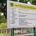 Papan nama proyek di jalan Kecamatan Bareng-Kayen Kabupaten Jombang.