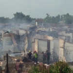 Kondisi Pasar Batu Tuban usai terbakar.