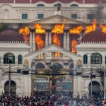 Kerusuhan di gedung DPR Istana Singha Durbar Foto: EPA/SHUTTERSTOCK