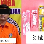 Kolase foto pengedar narkoba beserta barang bukti yang diamankan Satresnarkoba Polres Nganjuk.