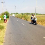 Jalan Dusun Kuwaron yang menjadi TKP begal.