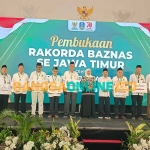 Gubernur Khofifah saat membuka Rakorda Baznas se-Jawa Timur. Foto: YUDI ARIANTO/BANGSAONLINE