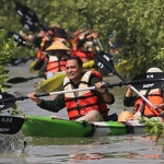 Wali Kota Surabaya, Eri Cahyadi, saat berada di Kebun Raya Mangrove.