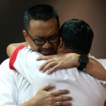 Imam Nahrawi saat pamit pada karyawan di Kemenpora. Foto: dokumen kemenpora