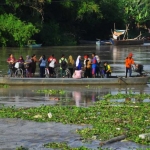 Jasa penyeberangan di Bengawan Solo, Bojonegoro.