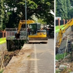 Proses pengerjaan pemasangan box culvert di Jalan Krematorium Kecamatan Junrejo, Kota Batu. (foto: ist)