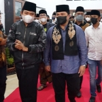 Menteri BUMN Erick Thohir menghadiri Apel Kebangsaan bersama Presiden Laskar Sholawat Nusantara, Muhammad Fawait di Ponpes Nurul Chotib, Al Qodiri IV, Jember. foto: istimewa