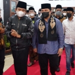 Menteri BUMN Erick Thohir menghadiri Apel Kebangsaan bersama Presiden Laskar Sholawat Nusantara, Muhammad Fawait di Ponpes Nurul Chotib, Al Qodiri IV, Jember. foto: istimewa