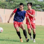 Para pemain Persibo Bojonegoro saat berlatih.