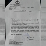 Surat dari Kapolres Tuban untuk pemerintah daerah setempat soal giat Car Free night.