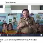 Inilah penampilan Ahok di depan warga Kepulauan Seribu saat menyebut "Dibohongin pakai surat Al Maidah 51 macam-macam". 