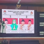 Kandidat peserta Pilkada Situbondo saat pengambilan nomor urut.
