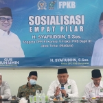 Anggota Komisi V DPR RI, Syafiuddin, saat memberi sambutan di Sosialisasi 4 Pilar.