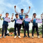 Enam atlet BMX yang dikirim oleh ISSI Kota Batu menuai sukses di BMX Jepara Open 2023.