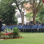 Upacara peringatan Hari Otonomi Daerah ke-28 di Kota Pasuruan.