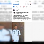 Screenshot postingan di grup facebook terkait penangkapan Kades Dermawuharjo.