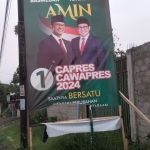 Sejumlah APK Capres dan Cawapres Anies-Muhaimin (Amin) yang dirusak di wilayah Malang. Foto: dok. ist.