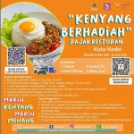 Poster Program Undian "Kenyang Berhadiah" Pajak Restoran Kota Kediri. (foto: ist)