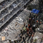 Salah satu kondisi di Tel Aviv setelah diserang Iran. Foto: Menahem Kahan/AFP/dertik.com